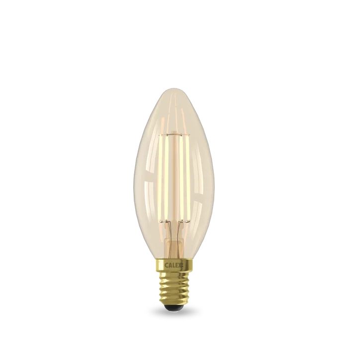 Calex Smart LED Bulb - E14 - Filament - B35 - CCT - Gold