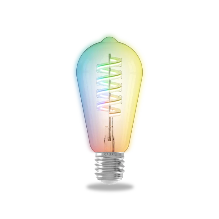 Calex Smart LED Filament Lamp – E27 – RGB + Warm White