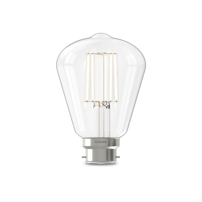 Calex Warm Filament LED Lamp - B22 - ST64 - Clear - 3.5W - Dimmable