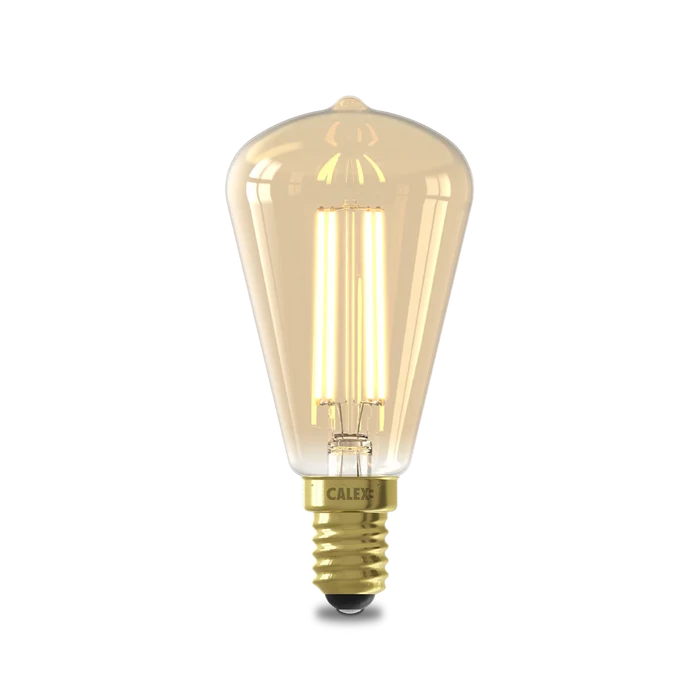 Calex Warm Filament LED Lamp - E14 - ST48 - Gold