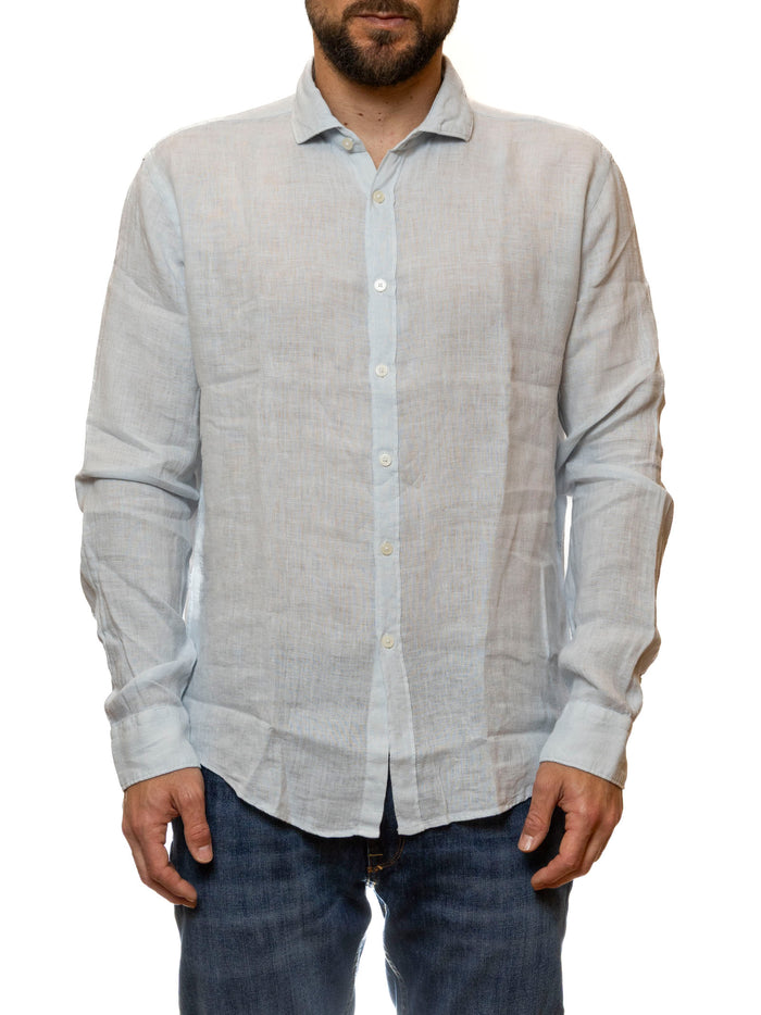 QB24 camicia cotone azzurra 0126082 COTONE-L.BLU