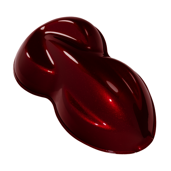 A glossy red basecoat of a car, representing the product being sold.