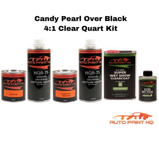 Candy Pearl Blaze Orange Basecoat Quart Complete Kit (Over Black Base)