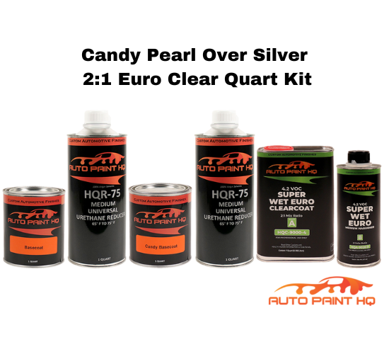 Candy Sky Blue Basecoat Quart Complete Kit (Over Silver Base)