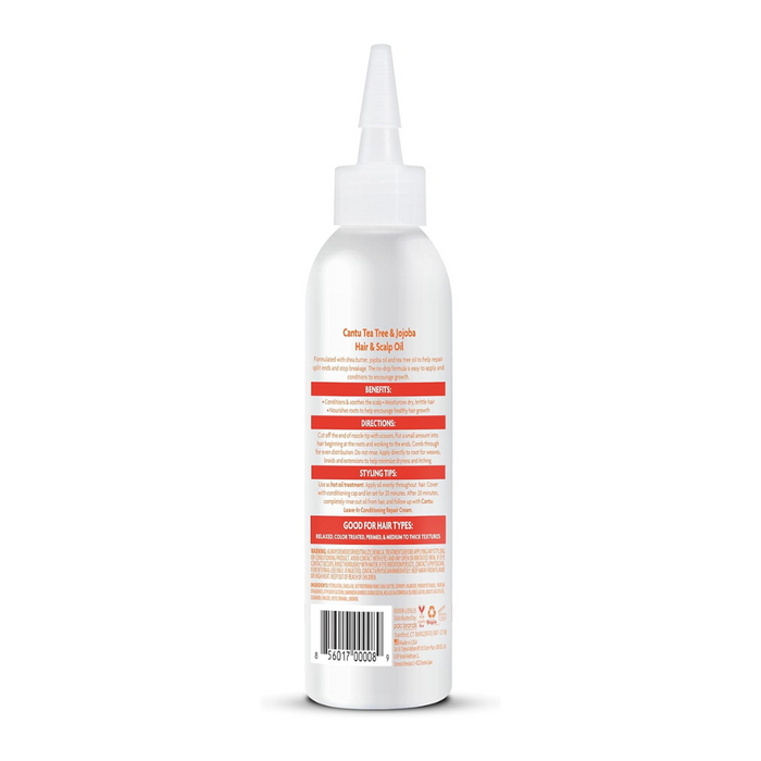 Cantu Tea Tree & Jojoba Hair Scalp Oil with shea butter scalp oil for healthy scalp hydration