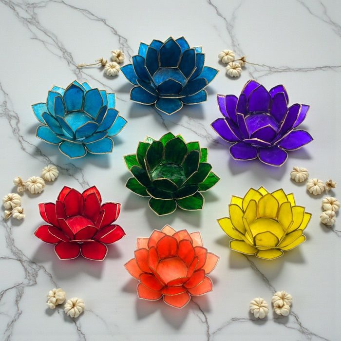 Capiz Shell Candle Holder - Set of 7