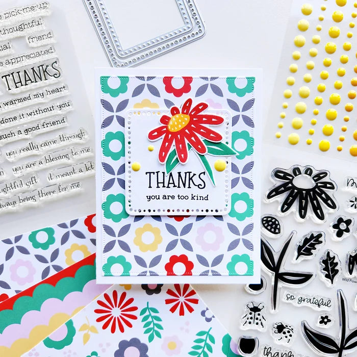 Catherine Pooler - Sentiments Stamp Set - 3 Times the Thanks. Available at Embellish Away located in Bowmanville Ontario Canada. Example by brand ambassador.