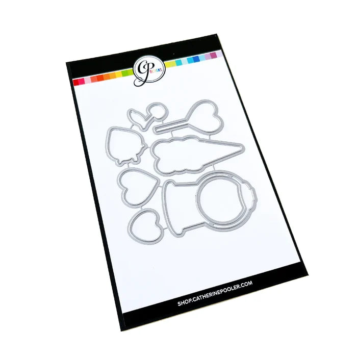 Catherine Pooler - Stamp & Die Set - Give Me Some Sugar. The Give Me Some Sugar Stamp Set and coordinating dies will "make your heart melt"! This set features all the sweetest treats for your valentine or someone you have the hearts for! Available at Embellish Away located in Bowmanville Ontario Canada