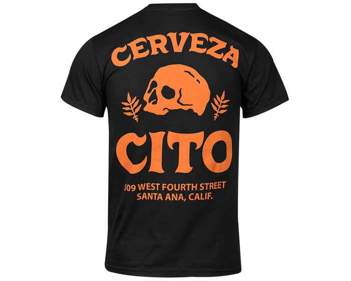 Cerveza Cito Tee - Black & Rust Back