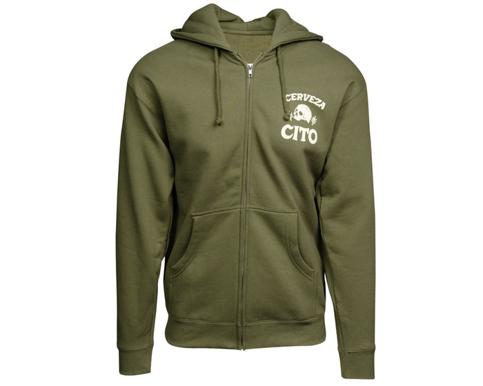 Cerveza OG Zip Up Hoodie - Green