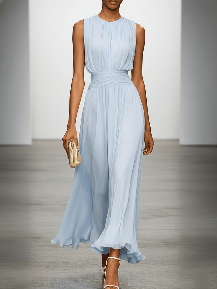 Charilne - Elegant chiffon midi dress