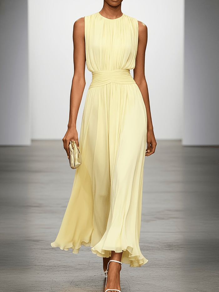 Charilne - Elegant chiffon midi dress