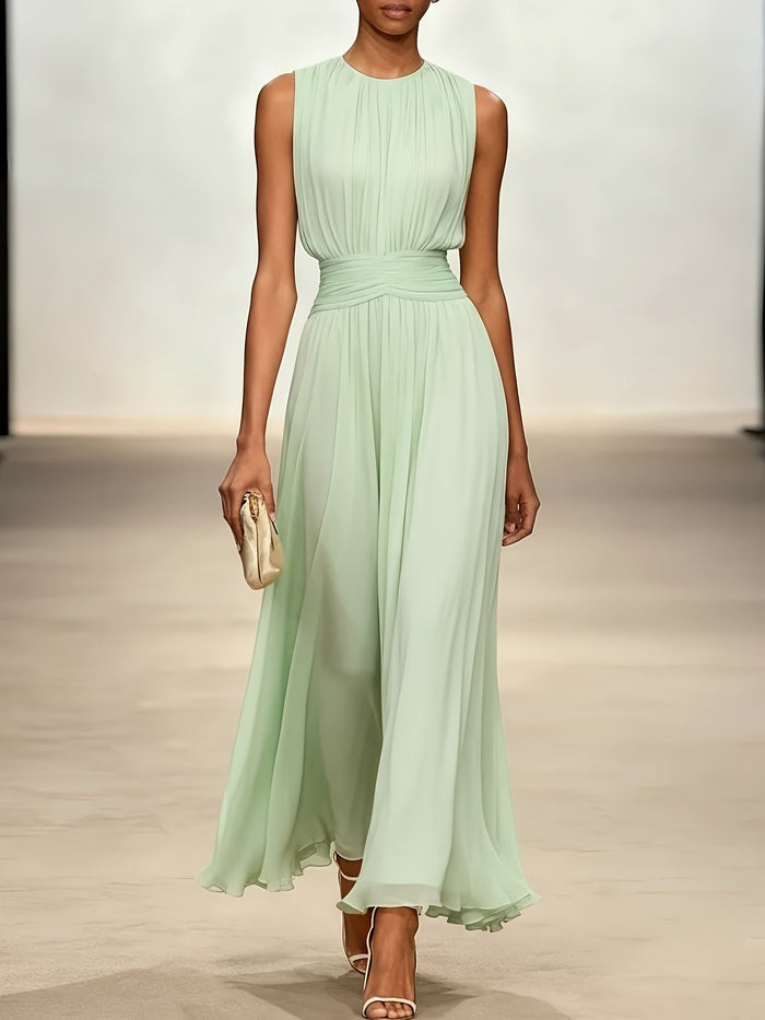 Charilne - Elegant chiffon midi dress