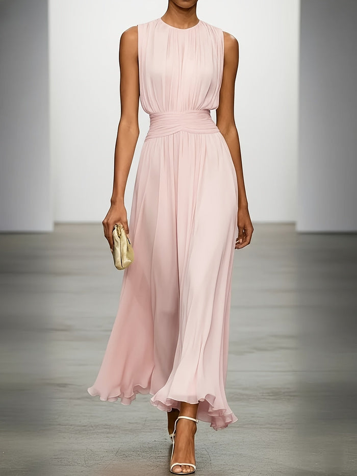Charilne - Elegant chiffon midi dress