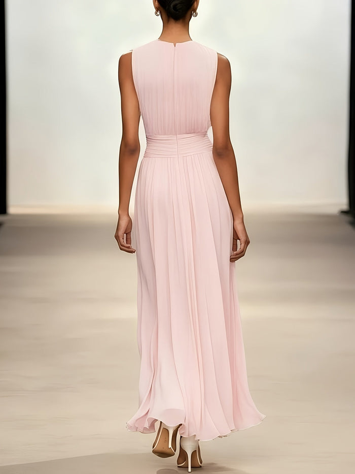 Charilne - Elegant chiffon midi dress