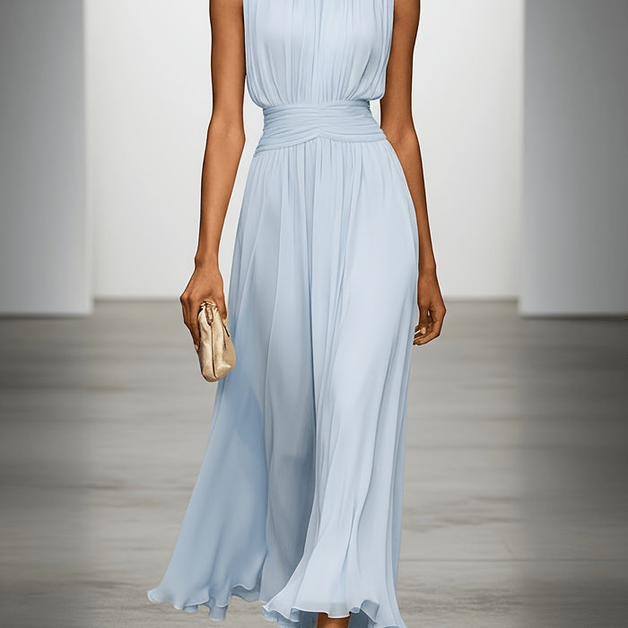Charilne - Elegant chiffon midi dress