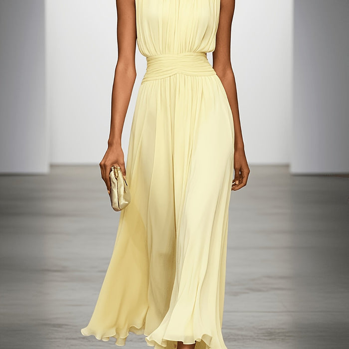 Charilne - Elegant chiffon midi dress