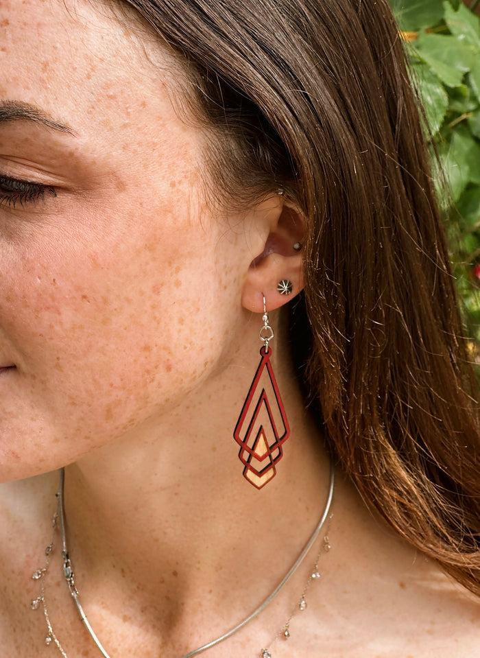Chevron Deco Earrings # 1039