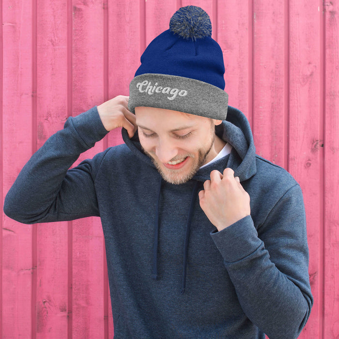 Chicago Pom-Pom Beanie