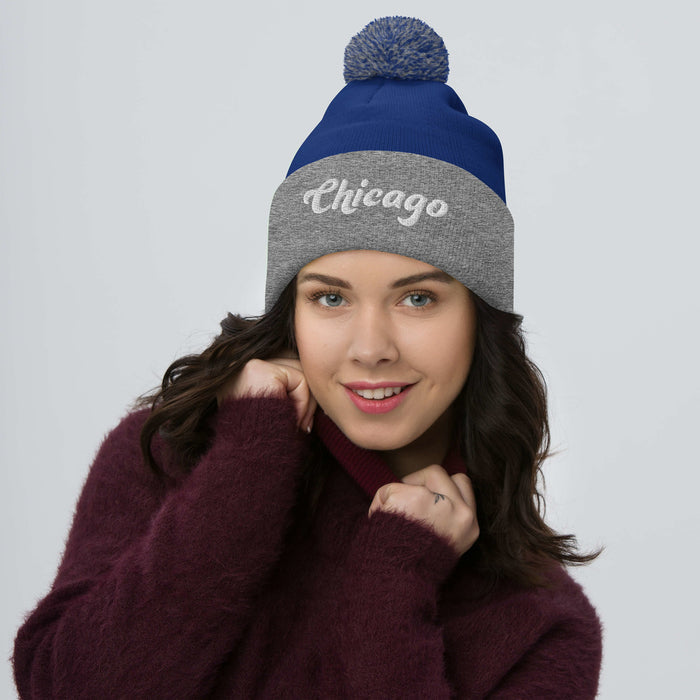 Chicago Pom-Pom Beanie