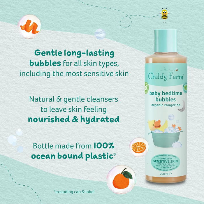 Childs Farm Baby Bedtime Bubbles Organic Tangerine 250ml (T)