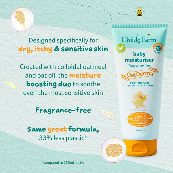 Childs Farm Baby Moisturiser Oatderma Fragrance Free 200Ml (T)