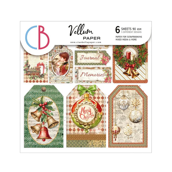 Ciao Bella - Vellum Fussy Cut 6"x6" - 6/Pkg - The Nutcracker. The warm and inviting tones of lights and lanterns create a magical atmosphere, perfect for embracing the spirit of Christmas. Available at Embellish Away located in Bowmanville Ontario Canada.