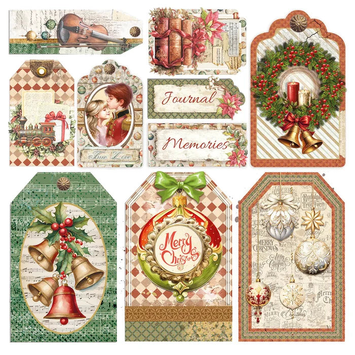Ciao Bella - Vellum Fussy Cut 6"x6" - 6/Pkg - The Nutcracker. The warm and inviting tones of lights and lanterns create a magical atmosphere, perfect for embracing the spirit of Christmas. Available at Embellish Away located in Bowmanville Ontario Canada.