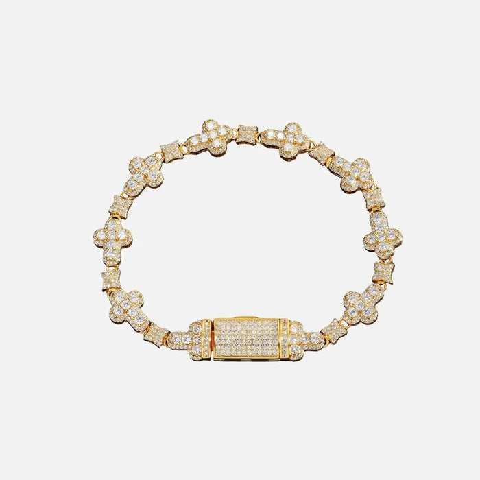 Clover Crystal Bracelet - Silver