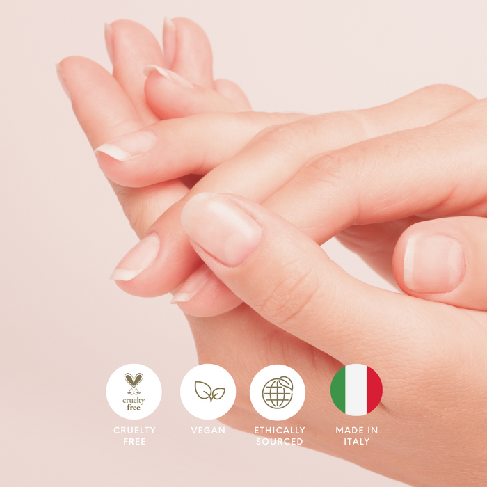 Cruelty free. Made in Italy. Ethically sourced. Vegan.