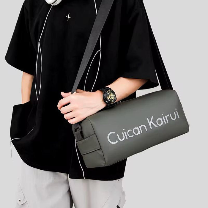 Cuican Kairui Men's Crossbody Shoulder Bag - Waterproof (Black & Army Green)