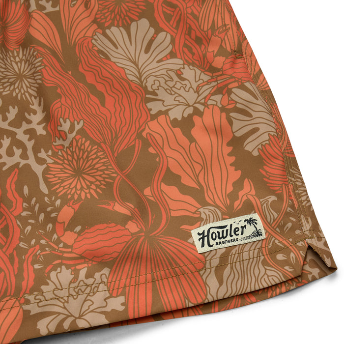 Deep Set Boardshorts | Reef Madness : Tangerine | Howler Bros