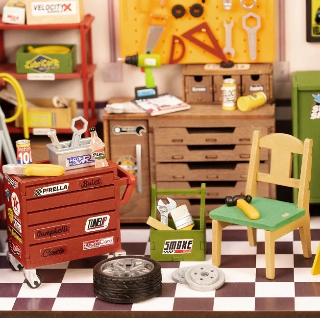 DG165 Garage Workshop Robotim Rolife Diy Miniature House Kit
