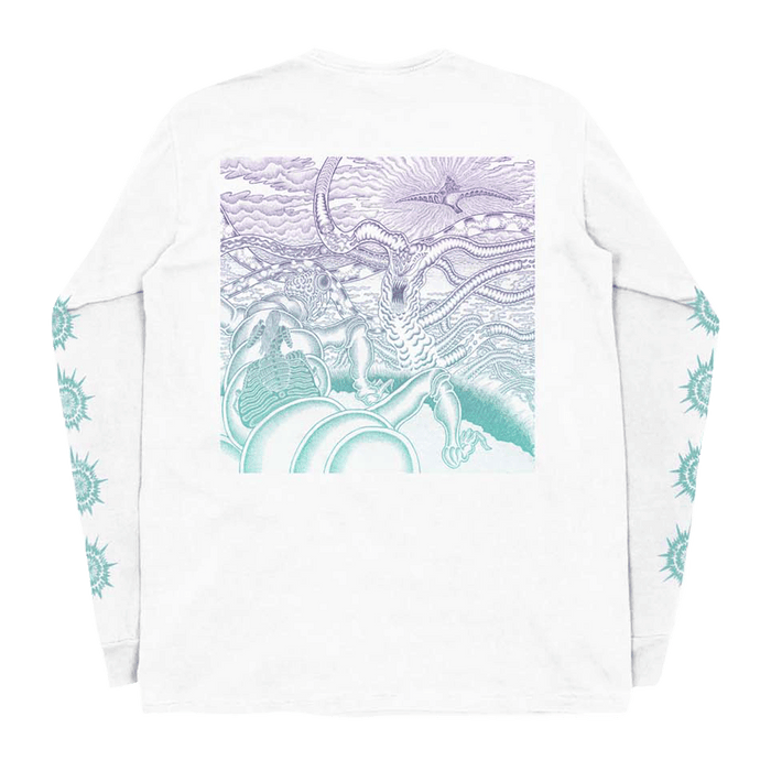 Distant Populations Creature Longsleeve White Tee