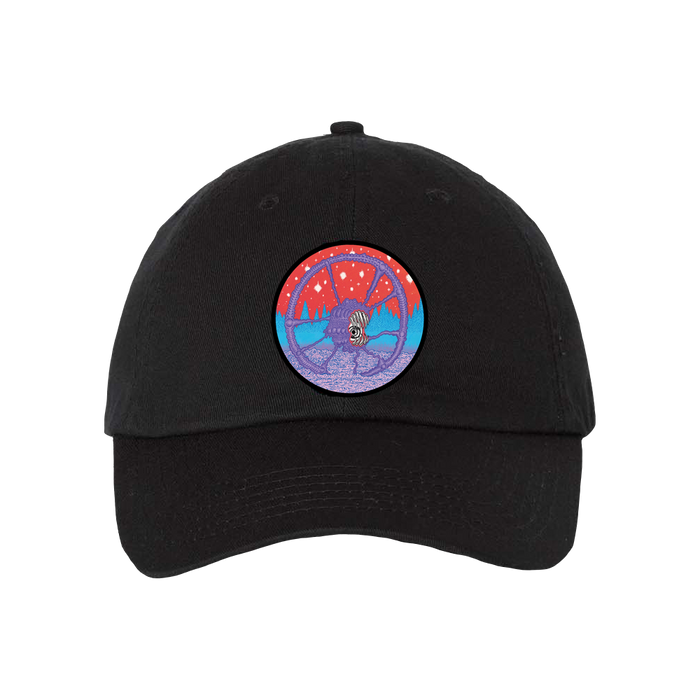 Distant Populations Dad Hat Embroidered Patch Black