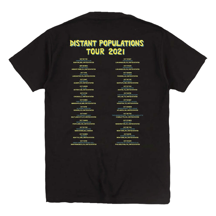 Distant Populations Tour Back Black Tee