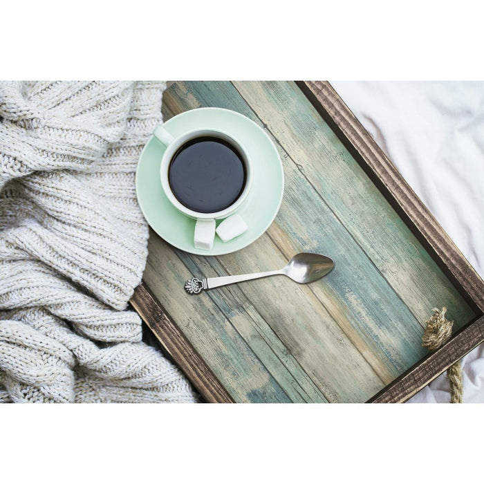 Distressed Wood Blue Peel And Stick Wallpaper - EonShoppee