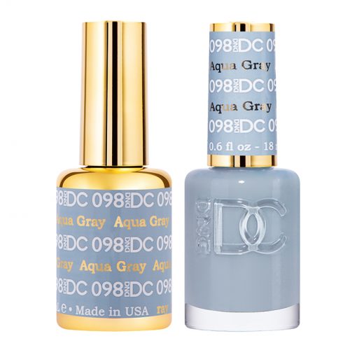 DND DC Duo Gel & Nail Polish 098 - Aqua Gray