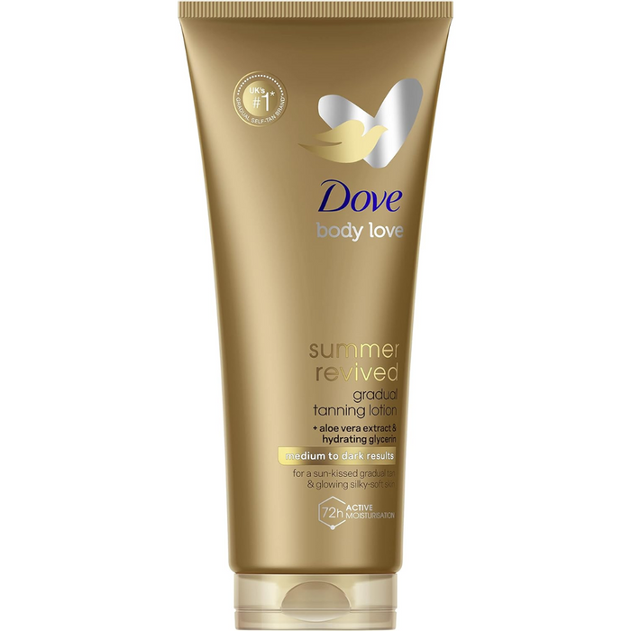 Dove Summer Revived Medium to Dark Gradual Tanning Lotion 200 ml (T)
