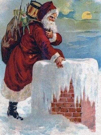Christmas Diamond Painting Kit - Down Your Chimney-Square 15x20cm- - Paint With Diamonds