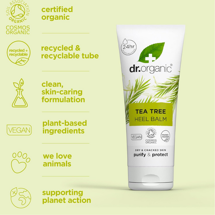 Dr Organic Tea Tree Heel Balm 100ml (T)