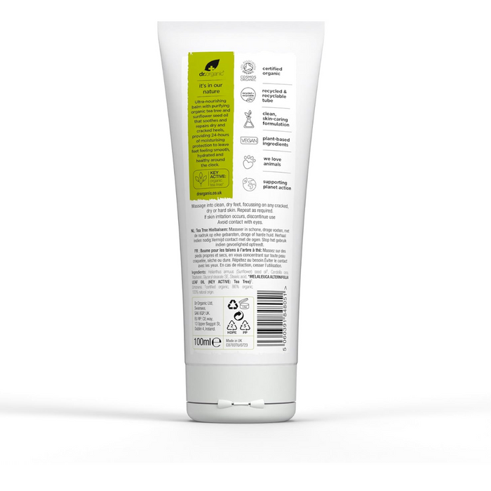 Dr Organic Tea Tree Heel Balm 100ml (T)