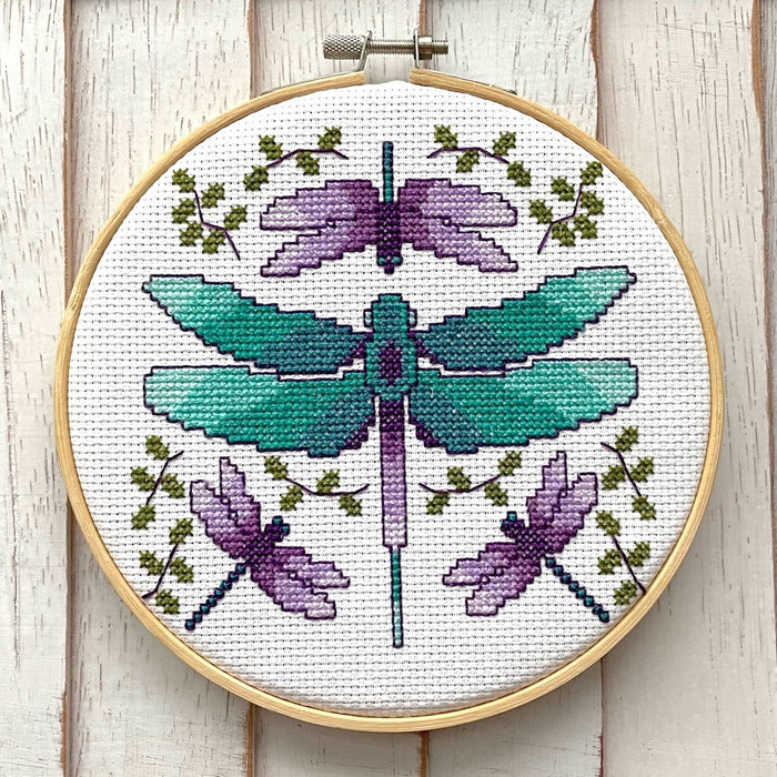 Dragonflies Counted Cross Stitch Diy Kit