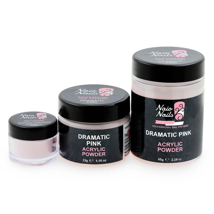 Dramatic Pink Transparent Acrylic Powder 12g - 195g   Naio Nails