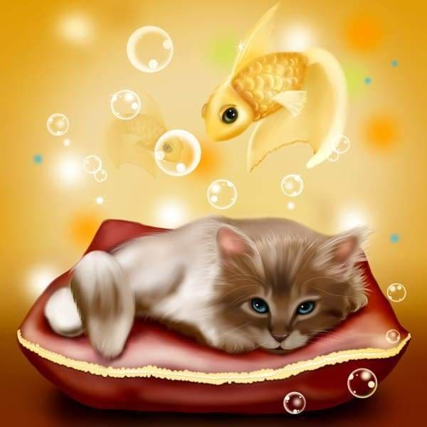 Nature Diamond Painting Kit - Dreaming Of Dinner-Square 20x20cm- - Paint With Diamonds