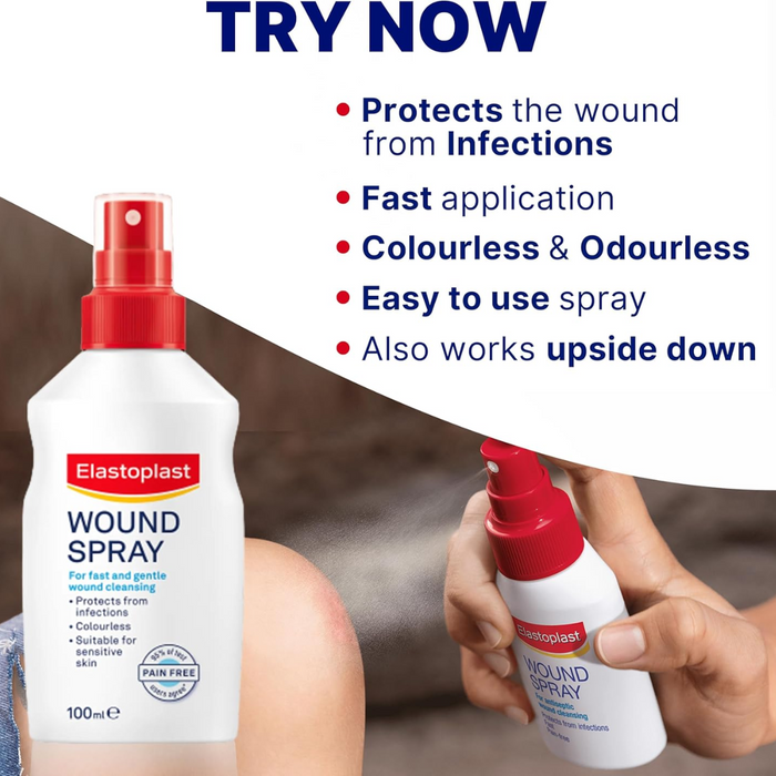 Elastoplast Antiseptic Wound Cleansing Spray, 100ml (T)