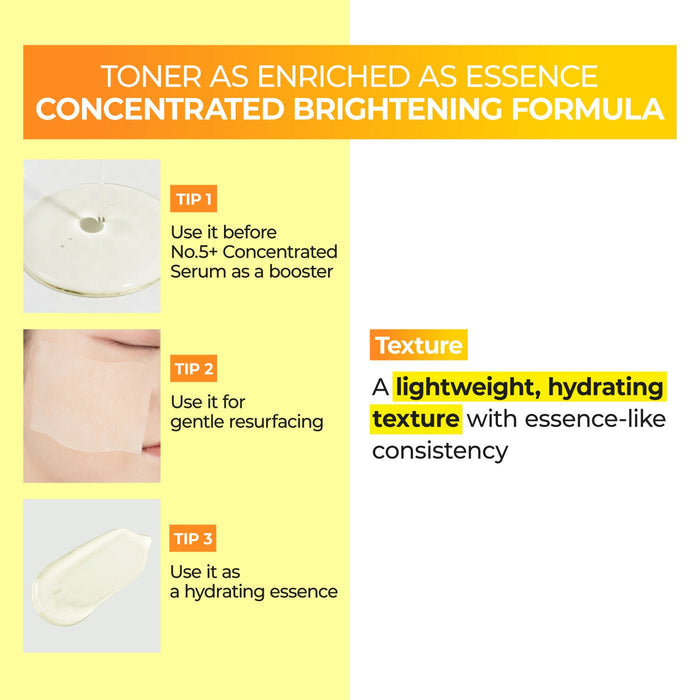 Numbuzin No. 5 Vitamin Boosting Essential Toner 200ml تونر نومبوزين رقم 5 المعزز بالفيتامينات الأساسية - Princess Cosmetics Qatar