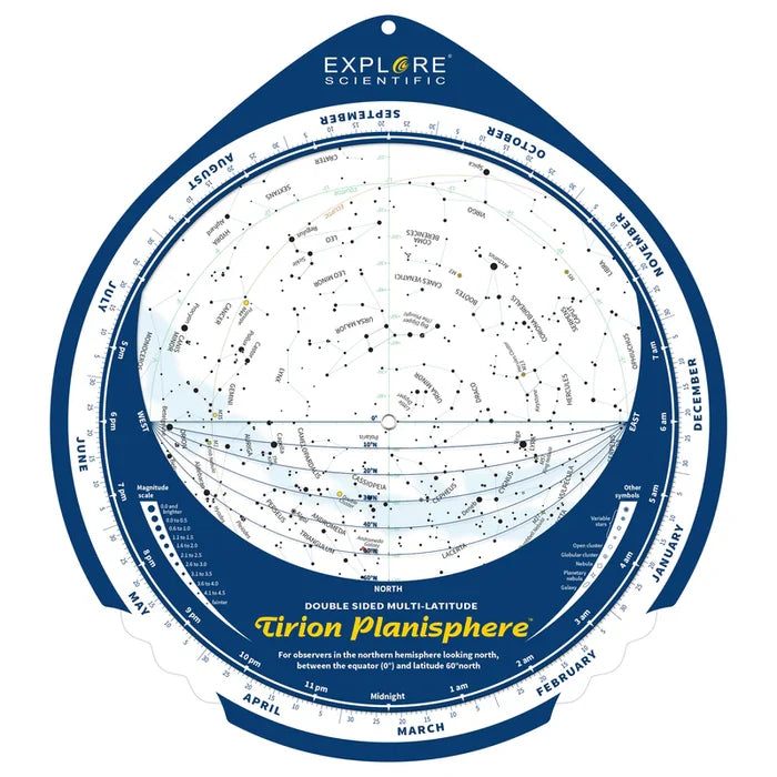 Explore Scientific Tirion Double-Sided Multi-Latitude Planisphere (ES-TPS018)