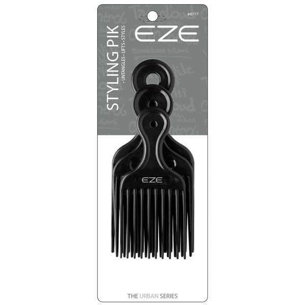 EZE Urban Series Styling Plastic Pik Set, 3 Count, Black