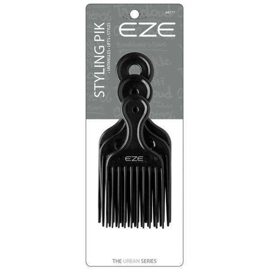 EZE Urban Series Styling Plastic Pik Set, 3 Count, Black